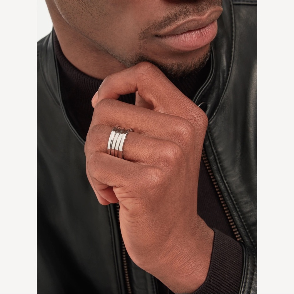💍💍💍Authentic Unisex 18 Karat White Gold Bulgari B.Zero1 Ring Size 7-7.5 US - Picture 6 of 11